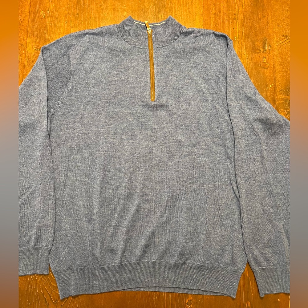 Peter Millar 1/4 Zip with Suede-lined Zipper